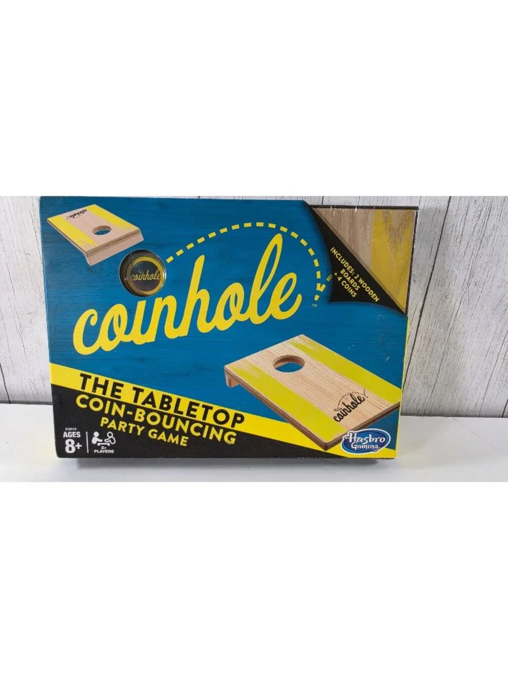 HASBRO COINHOLE GAME TABLETOP MINI CORNHOLE COIN BOUNCING PARTY FAMILY COLLEGE